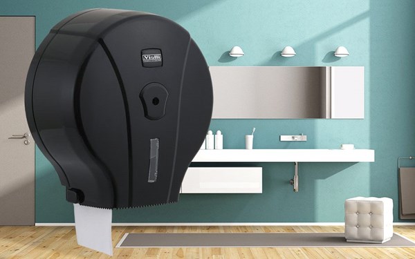 Vialli Mini Jumbo Tuvalet Kağıdı Dispenseri (Siyah) MJ1B