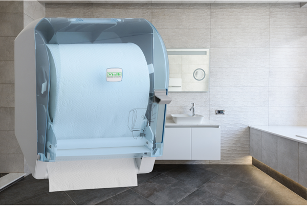 Vialli Kollu Rulo Kağıt Havlu Dispenseri (Şeffaf)